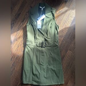 Derek Lam 10 Crosby Olive Green Utility Dress with Belt